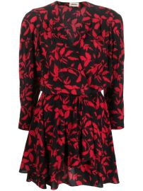 ZadigampVoltaire Rogers leaf-print Minidress - Farfetch at Farfetch